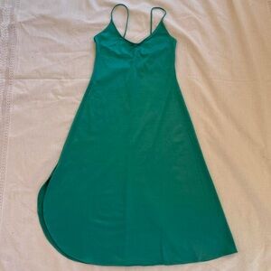 Vintage Danskin Teal Midi Dress Size 8